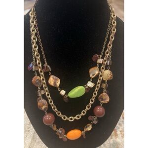 Multilayered Station Beaded Necklace